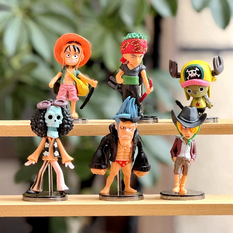 Фигура (One Piece) набор путешествий Q-Version — 6 миниатюр PVC, 7–10 см, в пакетах