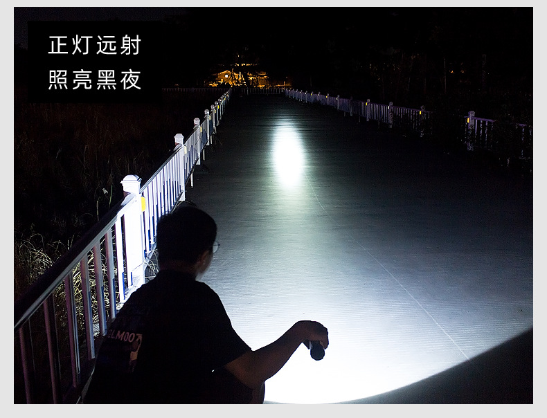 Yiwu Flashlight Led Strong Light Long-Range Flashlight High-Power Laser Detachable Battery Flashlight Export Flashlight
