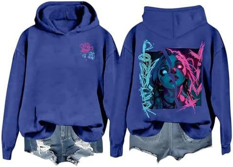 DLDXJQTPL Jinx Was Here Women Hoodie Jinx Arcane Figure