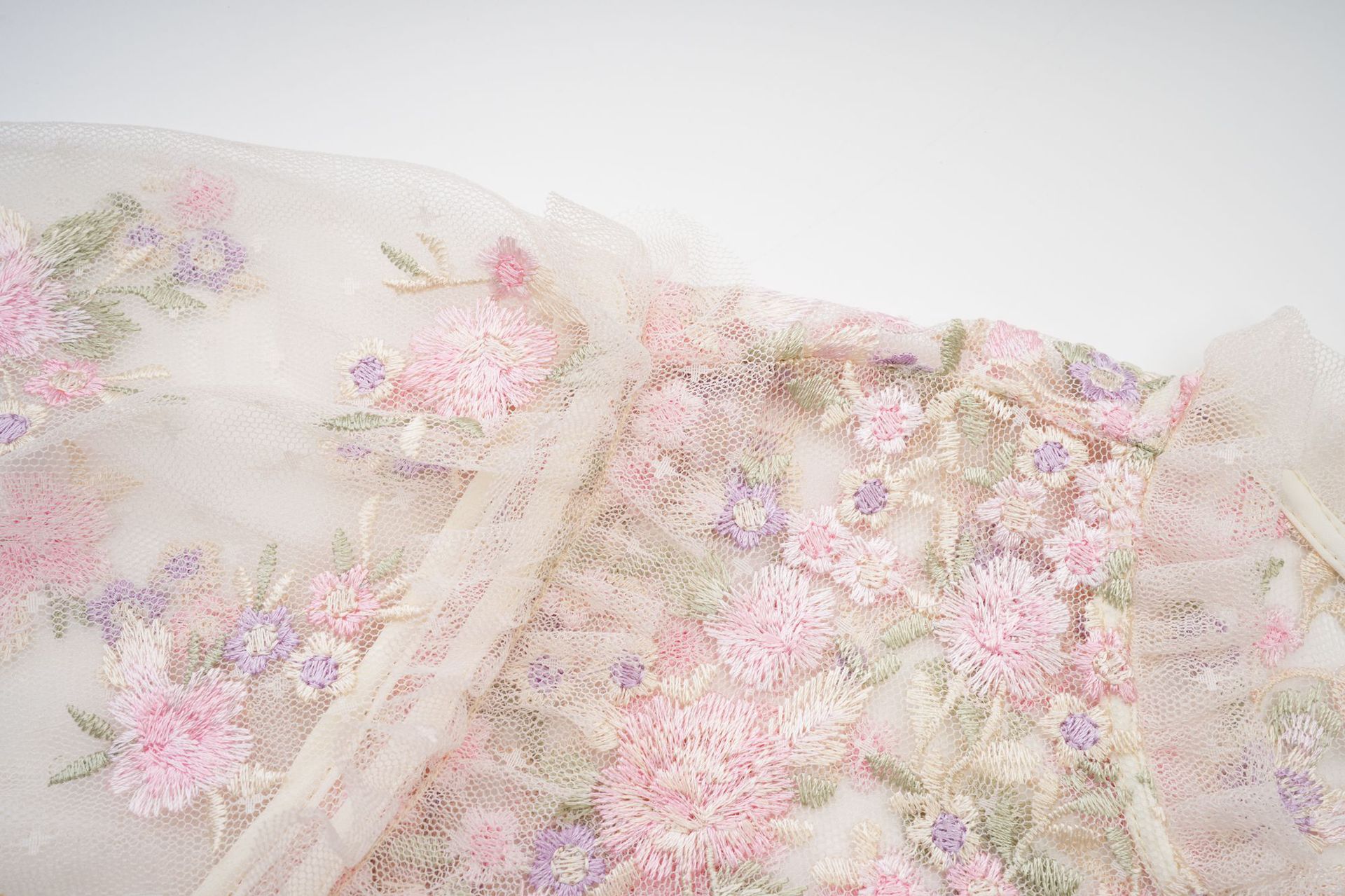 New Chinese-style Cheongsam Sweet And Elegant, Slimming, Floral Mesh Bridesmaid Dress, Party Dress_ecoleips.com