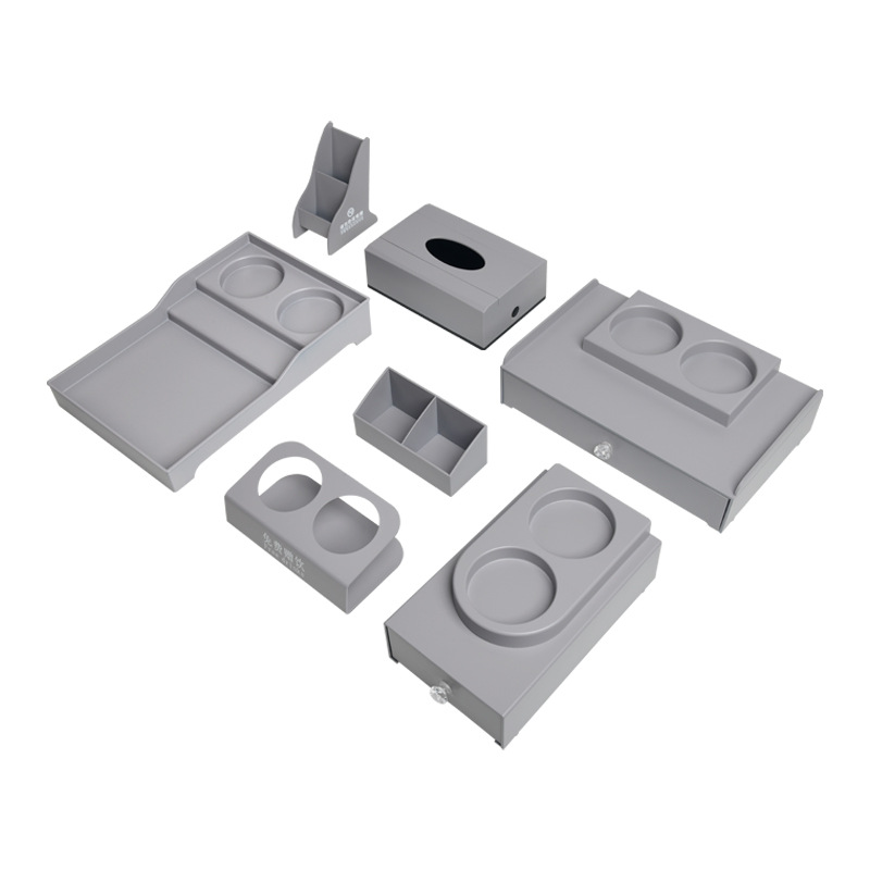 Hotel todo el año similar a la caja de artículos de dientes grises, artículos de tocador, caja de almacenamiento de baño, caja de artículos de tocador, caja de cajones