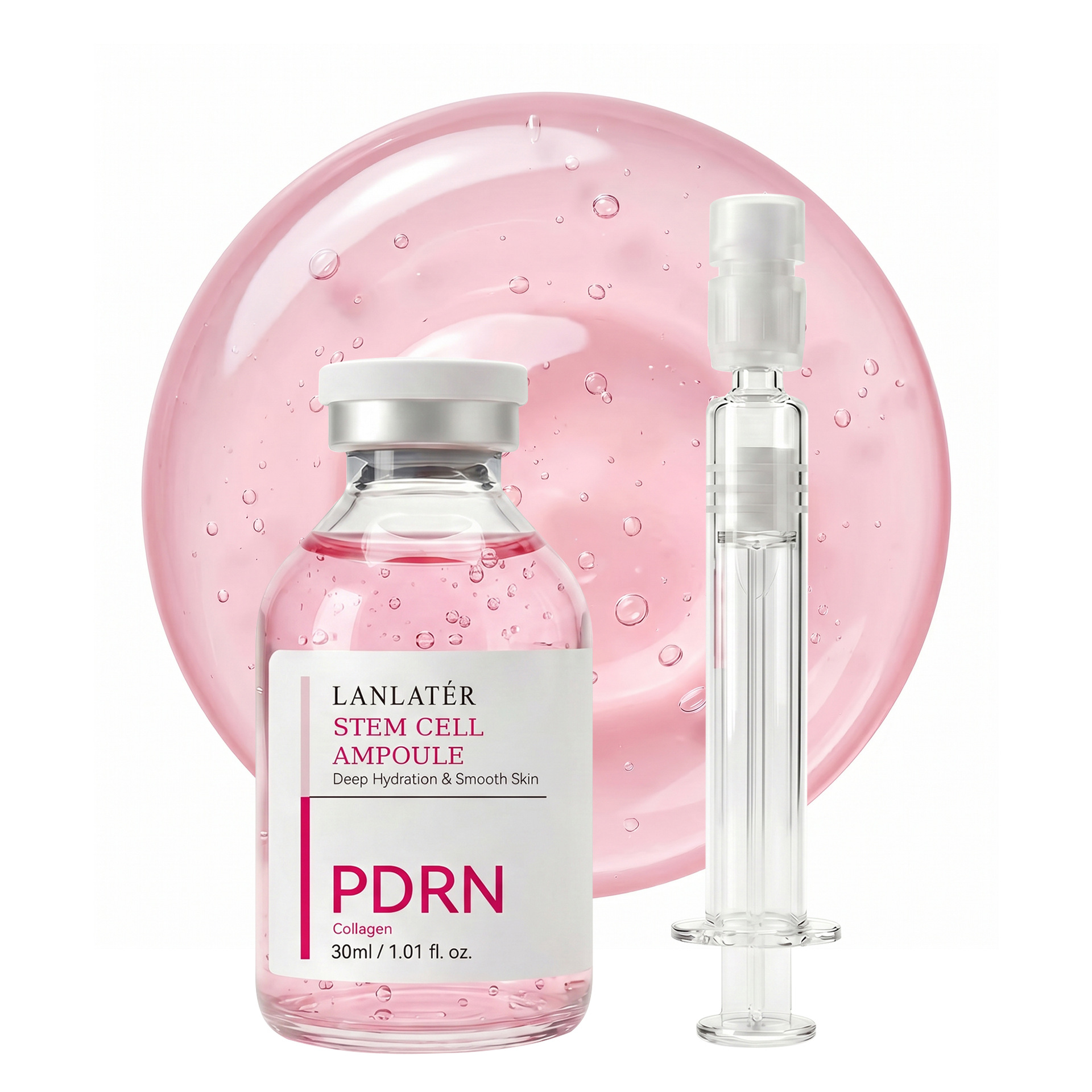 Sérum Facial en Ampollas de Ácido Hialurónico PDRN Hidratante y Humectante para Cuidado Facial
