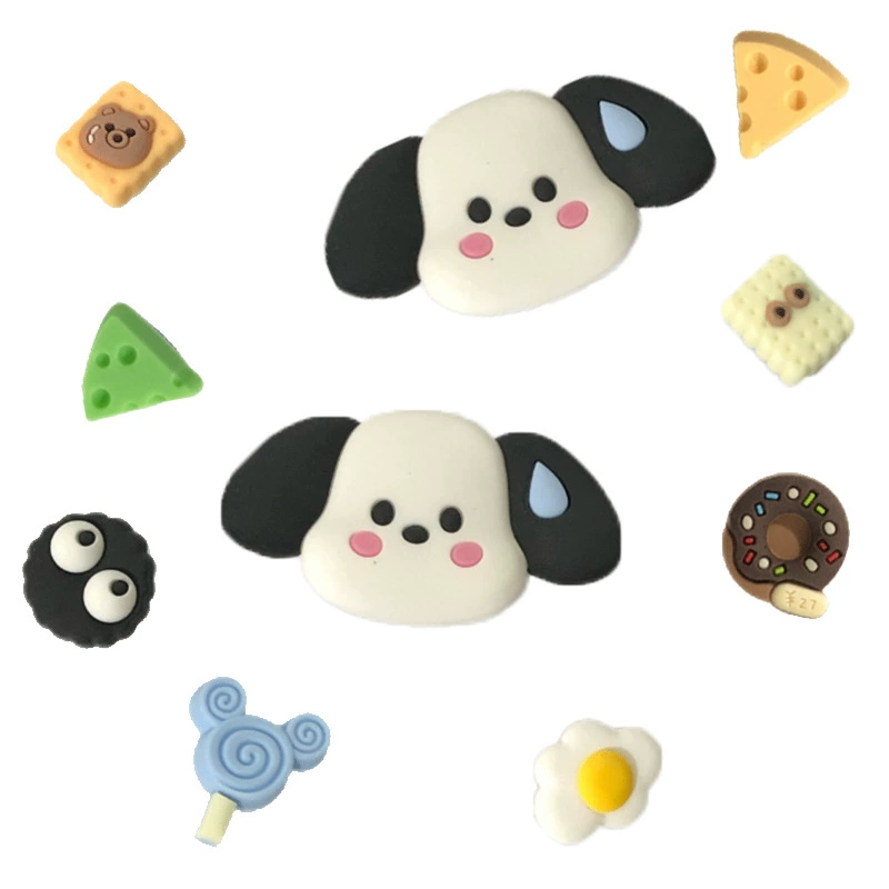 Симпатичная свежая потная щенок пещерная обувь аксессуары мультфильм трехмерная собака пача пещерная обувь ювелирные изделия цветочные туфли