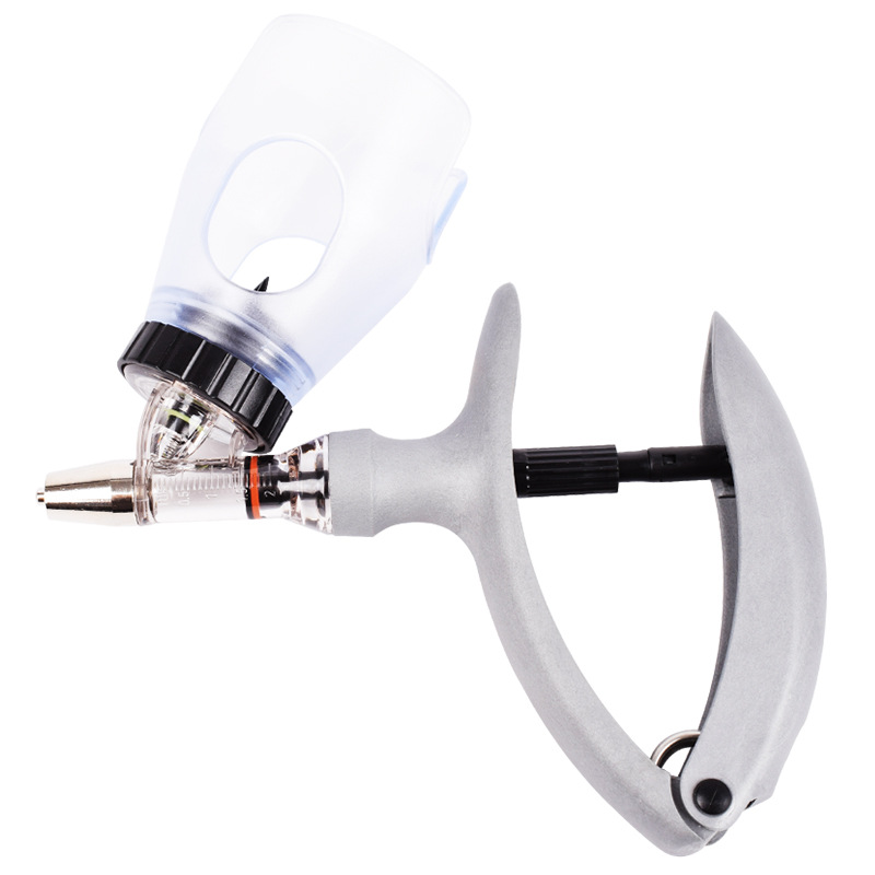 Dispositivo de inyección vacuna continua veterinaria importada pistola inyección automática jeringa ajustable aguja dispositivo alimentación para cerdo, pollo, ganado y ovejas