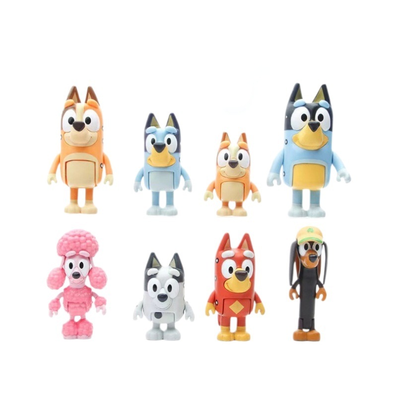 クロスボーダー ブルイ ファミリー 8 手作りオフィス ビンゴ フレンズ 子犬関節可動人形 アニメーション オーナメント|undefined