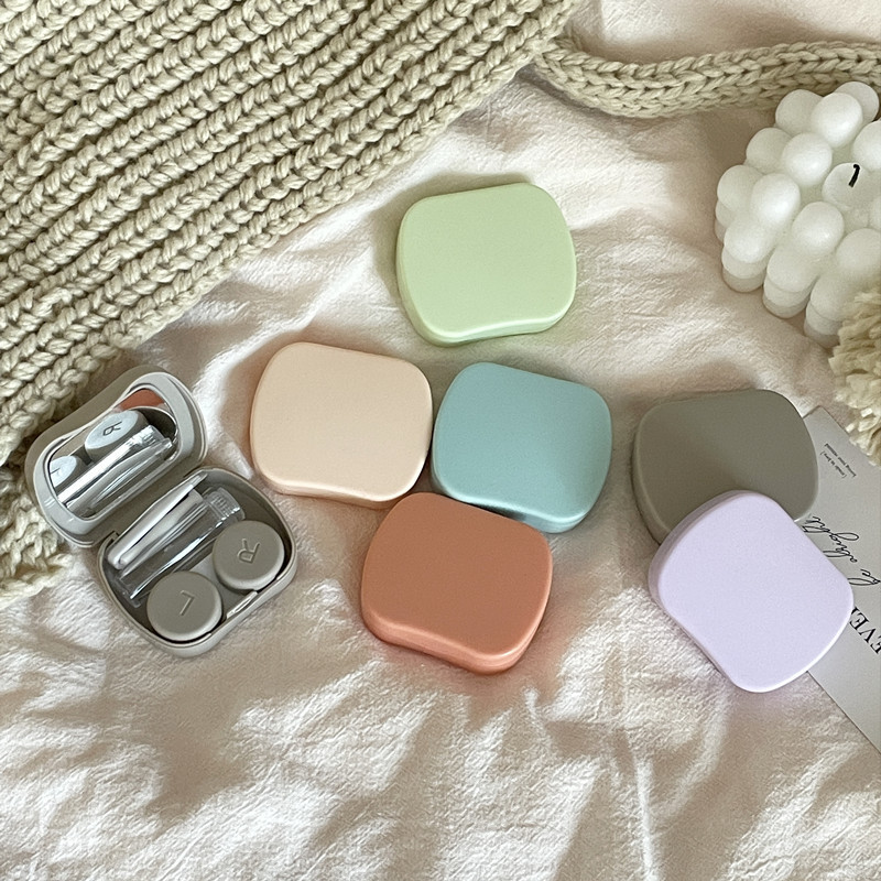 Like fish ins style solid color simple compact contact lens box companion box beauty pupil box matte portable as378 Like fish ins style solid color simple compact contact lens box companion box beauty pupil box matte portable as378