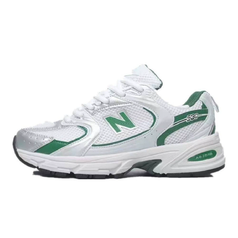 Оптовая продажа обуви Putian Shoes Factory, высокая версия NB530, серебристо-серые, серебристые, ретро, сетчатые мужские и женские кроссовки для бега с рисунком папы