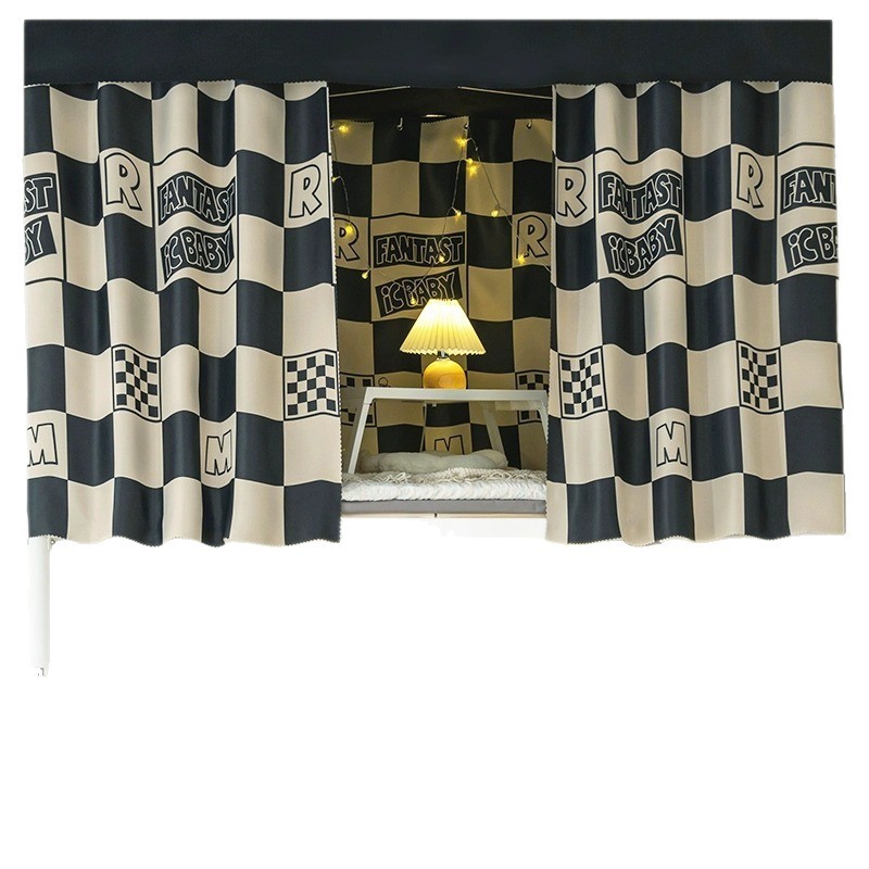 Cortina de cama de dormitorio de estudiantes universitarios, cortina de tela sombreada fuerte y gruesa, litera superior, litera inferior masculina, cortina de cama femenina, litera superior e inferior, cortina de bloqueo