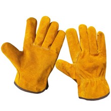 黄牛皮司机工作手套批发劳保电焊焊工防滑防烫防火花耐磨干活高州