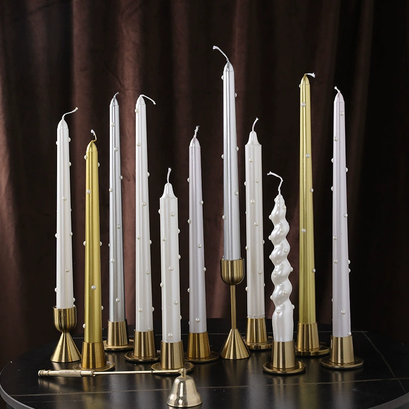 Перламутровая аромапод candle, тонкие taper 30 см, европейский стиль