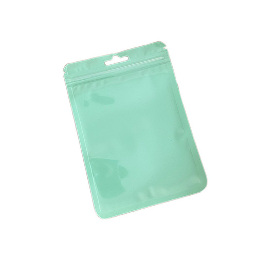 Macaron color ziplock bag plastic bag thickened transparent color bone bag storage sealed pocket makeup brush packaging bag