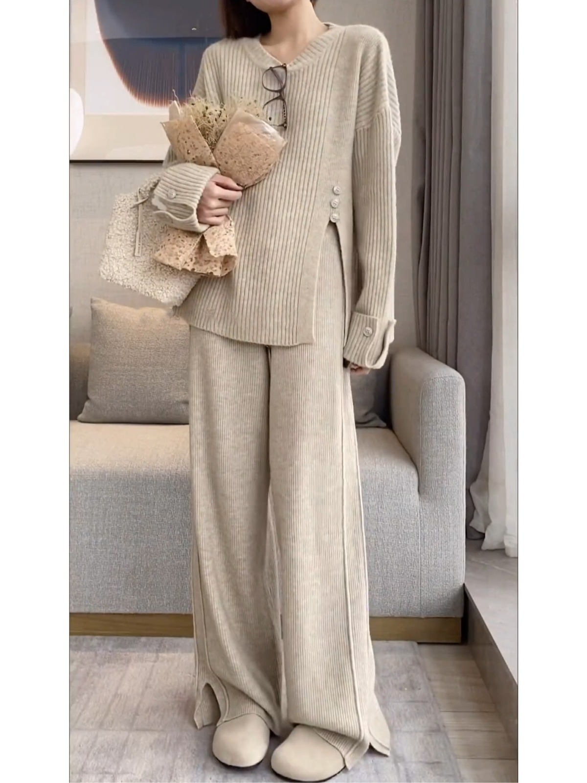 Design knitted sweater