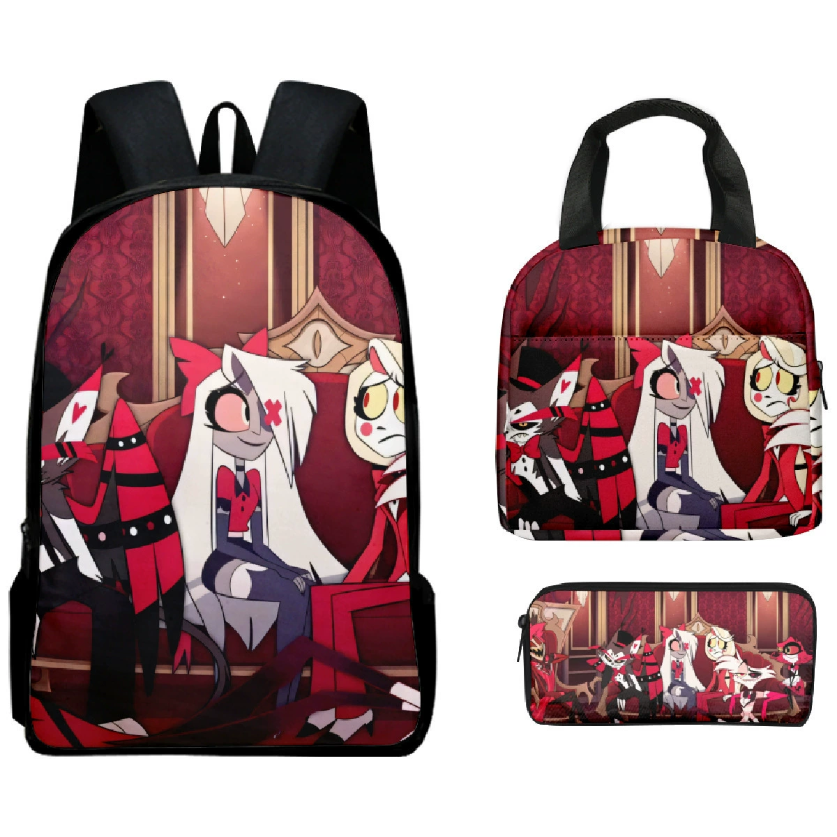 (Cross-border trading), school bag for students, backpack, pencil case, set, 3 piece set