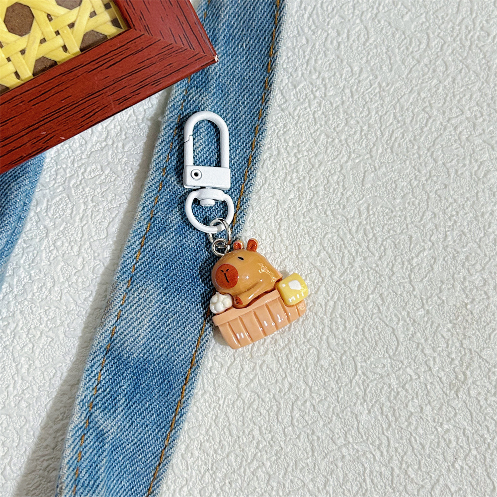 Cute Capybara Keychain Pendant Student Cartoon Decoration Girl Backpack Accessory Best Friend Gift_voghion.com
