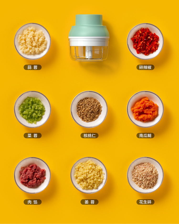 Electric Garlic Machine Artifact Kitchen Pressure Masher Manual Small Minced Meat Garlic Machine Minced Garlic Cooking Machine 14 undefined