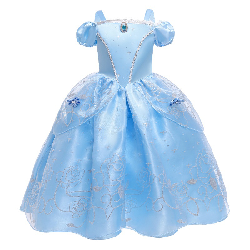 Frozen niña Bell vestido de princesa Frozen ailuo vestido de ropa para niños vestido de verano vestido de princesa de hadas
