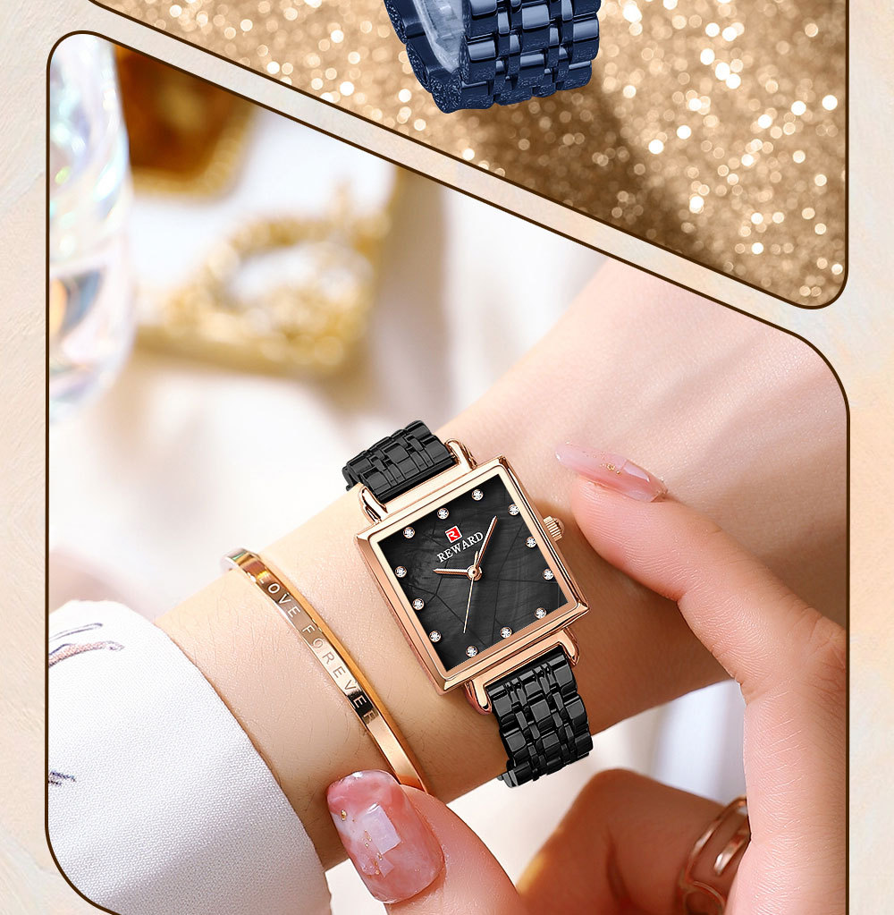 Elegant Women's Quartz Watch Waterproof Square Face Fashion Style_voghion.com