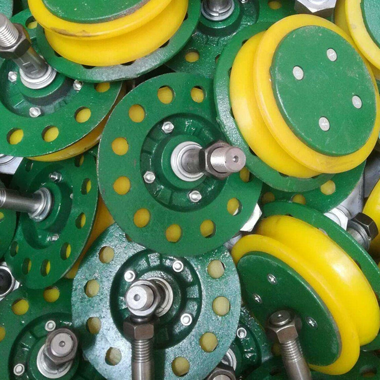 Износостойкое обезьянье транспортное средство буксирное колесо 200*146*50 одиночное колесо с двойным прижимным колесом полиуретановый материал огнестойкий антистатический