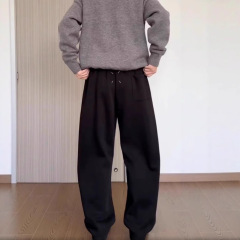 新款马吉拉镰刀裤时尚单品通勤日常拼条设计宽松直筒卫裤男女同款