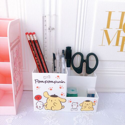 New Cartoon Demon Slayer Multi-Grid Desktop Pen Holder Skin Care Product Storage Box Student School Supplies Storage Pen Holder