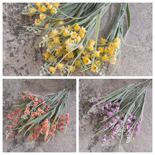 Factory Small Chime Fresh and Natural with Grass Foreign Trade Artificial Flowers Wholesale Rural Wedding and Party Home Decor GF16107B