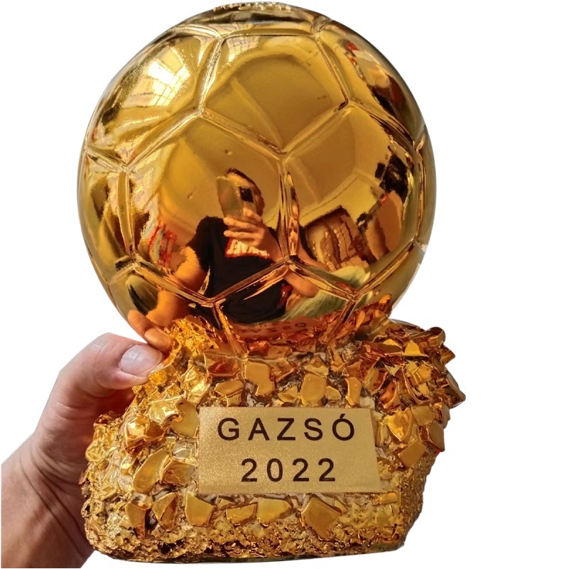 Globo de oro trofeo fútbol tirador letras regalo lotería tienda bar decoraciones fans recuerdo fabricante