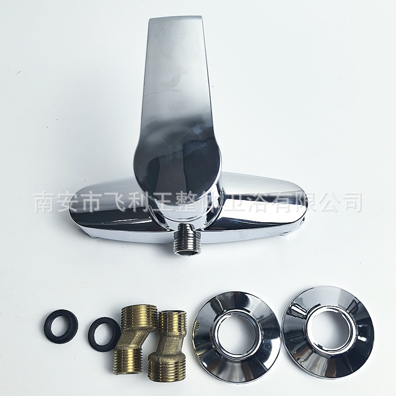 Zinc alloy shower head set, three-in-one wall-mounted concealed household cold and hot simple bathtub, mixing valve faucet Application Scenario