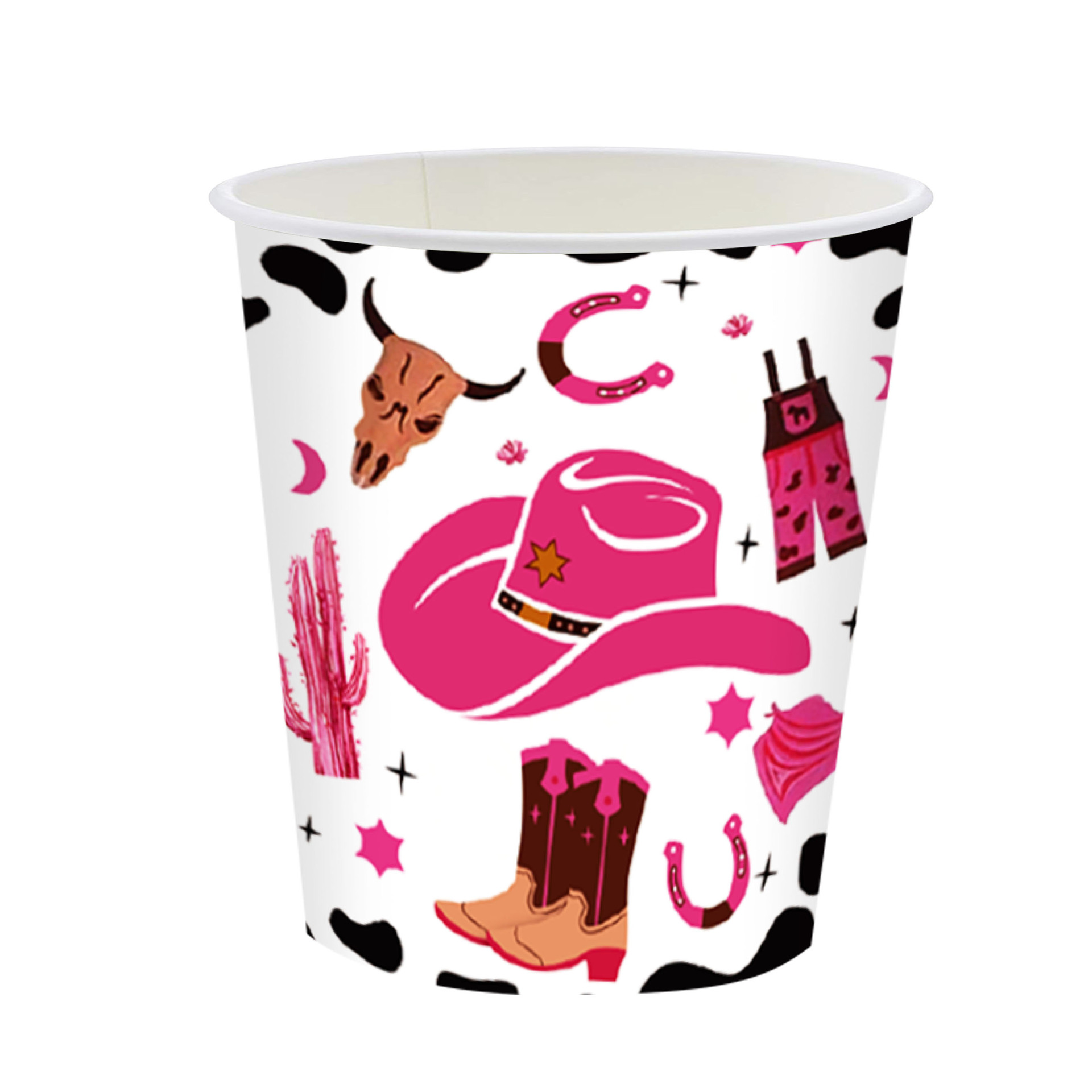 Bandeja de papel desechable transfronteriza denim rosa decoración de lugar de cumpleaños suministros de fiesta bandeja de papel juego de vajilla desechable