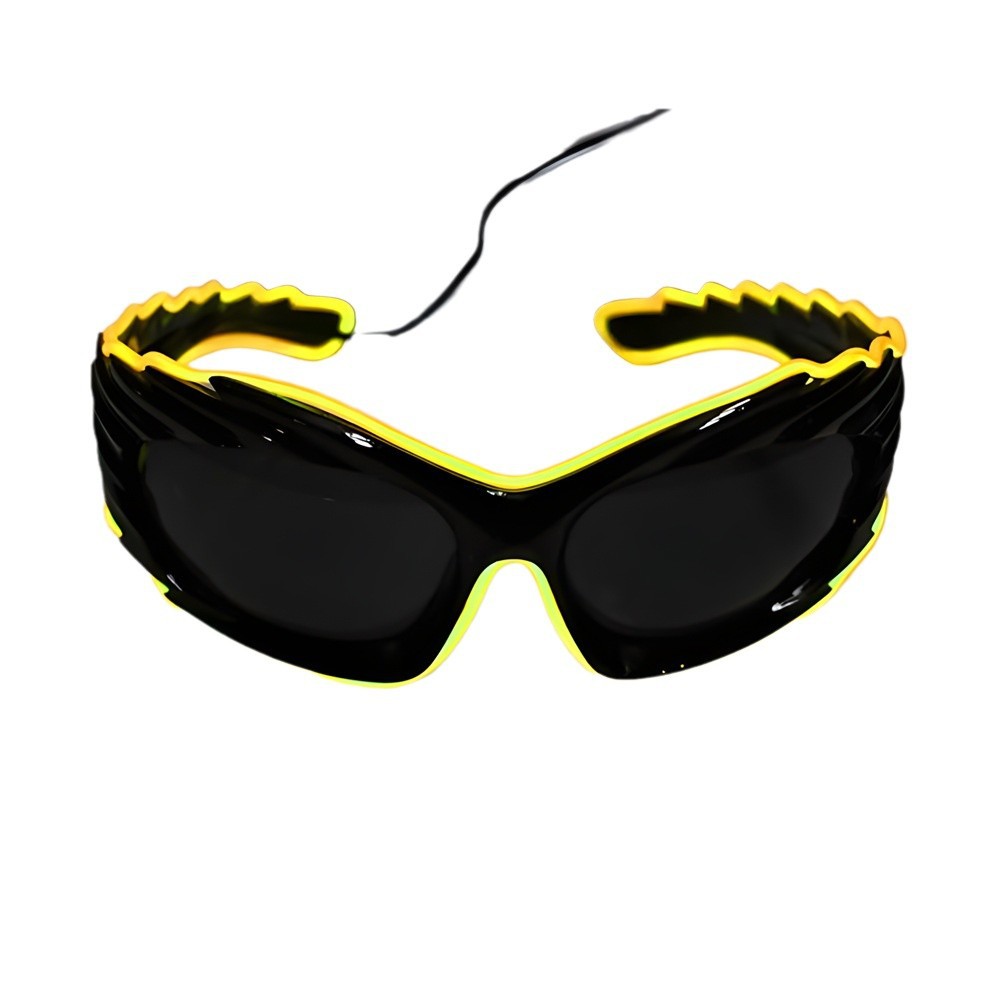 Europa y Estados Unidos transfronterizos fiesta LED gafas de luz de moda cyberpunk bungee línea de luz de sol gafas de sol de tecnología
