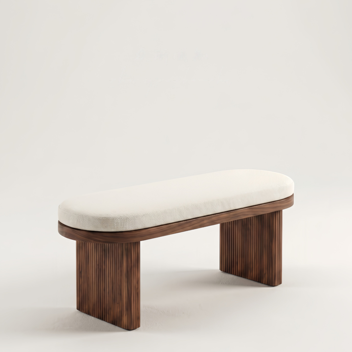 Nordic solid wood long dining stool at the door