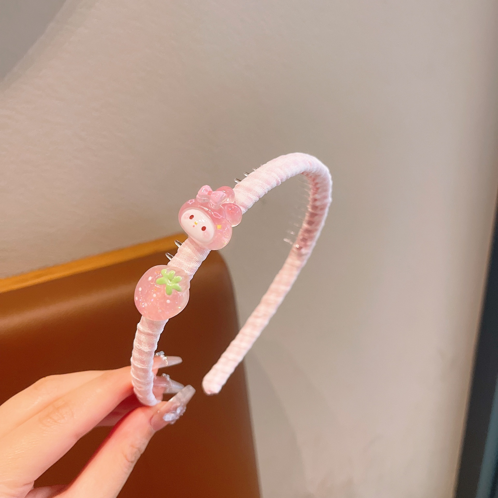 Pequeña niña frisa cabello de los niños bandeja de cabeza tela coreana antideslizante presión bandeja de cabello de niñas bandeja de cabello de cabeza