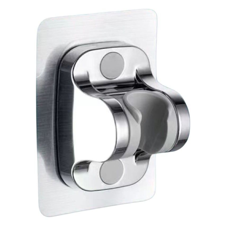 Baño ducha punzón-libre de aluminio soporte de ducha fuerte adhesivo firme no duele espacio de la pared base de ducha de aluminio