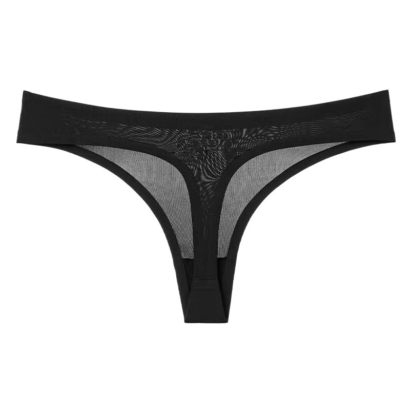 [Underwear formulation] Foreign Trade European and American one-piece seamless Ice Silk women's low waist thong bikini underwear women