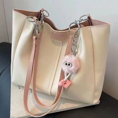女性用テクスチャードトートバッグ 2025 新しい大容量通勤バッグ多用途ハイエンドシングルショルダー大学生クラスの汚れにくい