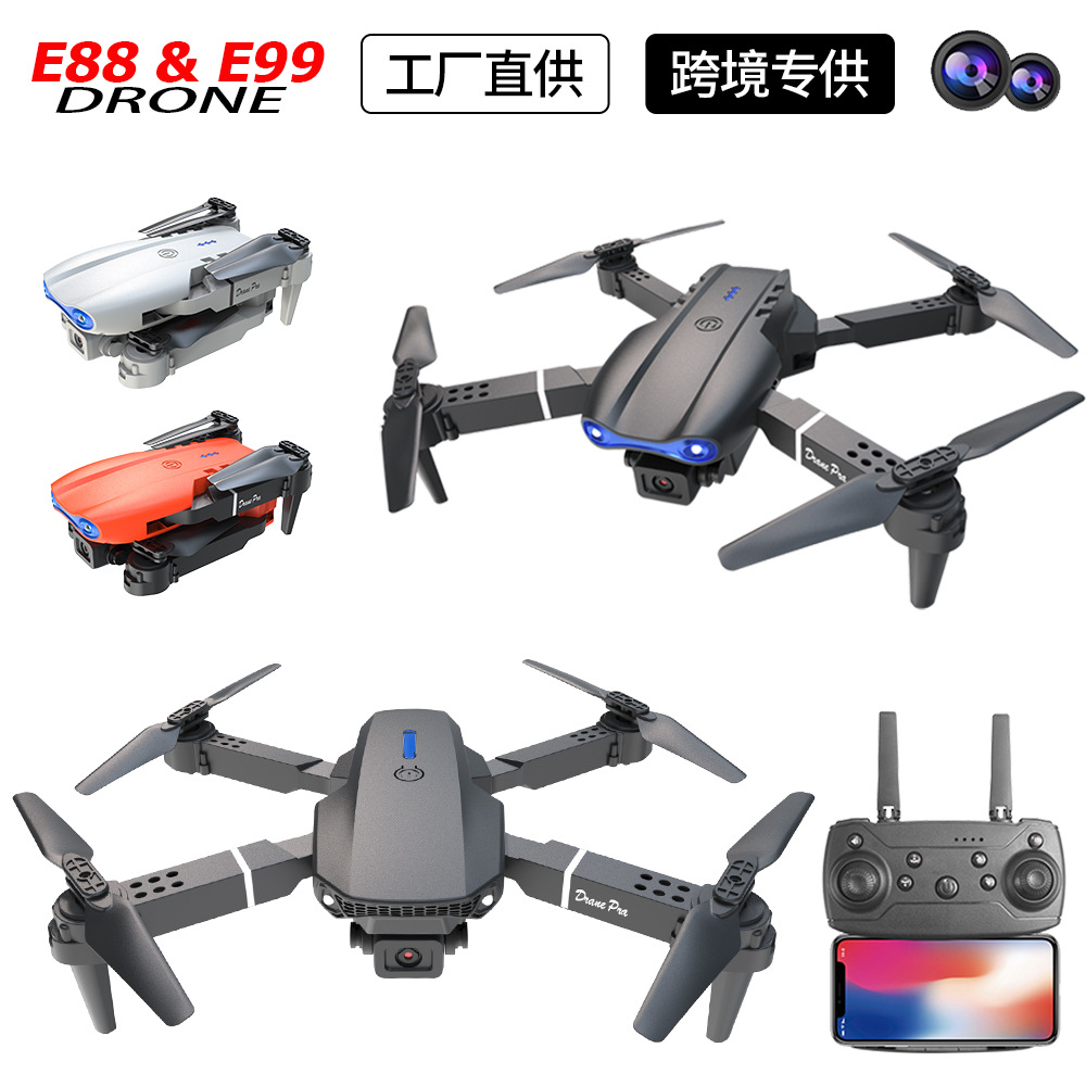 E88Pro Drone Aerial Photography High-Definition Foldableing Quadcopter Air Pressure Fixed Height Aircraft Cross-Border E99 Toys