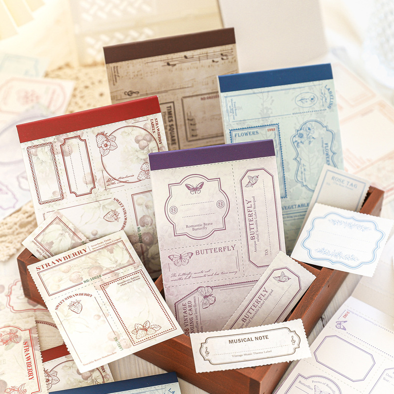 Paper Notes Osborne Manor Series Retro Tearable Hand Account Decoration Collage Material 30 4