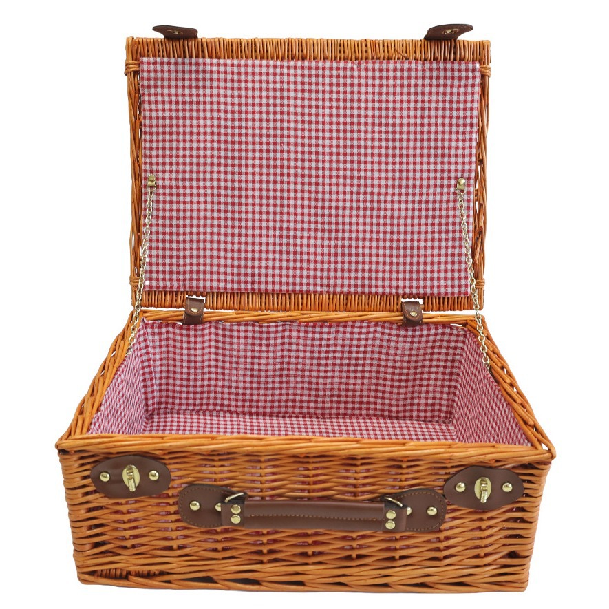 Spot de fábrica cesta portátil de mimbre cesta de regalo cesta de almacenamiento retro de estilo pastoral cesta de frutas de ratán hecho a mano cesta de picnic