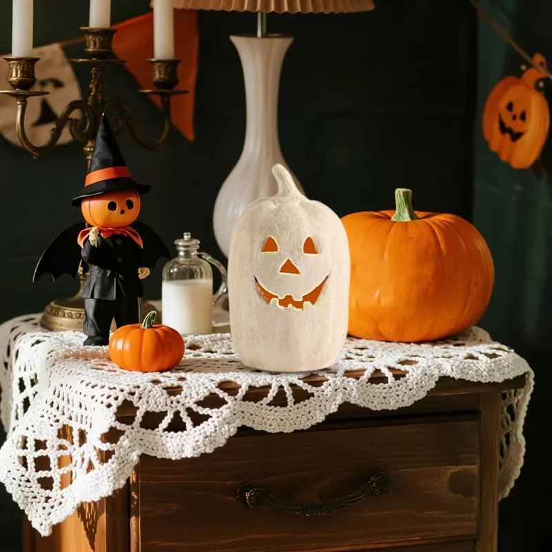 Handmade Terracotta Jack O' Lantern树脂南瓜灯南瓜灯|undefined