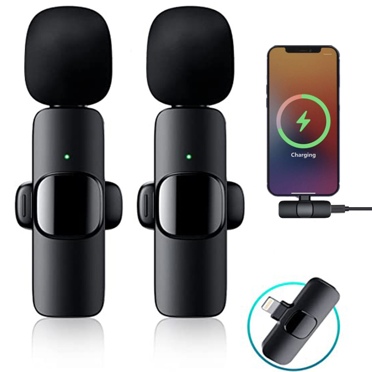Source manufacturer live broadcast invisible microphone short video noise reduction reverberation wireless lavalier microphone K8K9