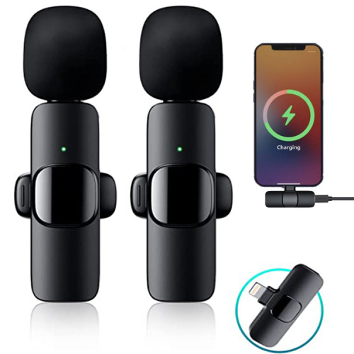 Source manufacturer live broadcast invisible microphone short video noise reduction reverberation wireless lavalier microphone K8K9