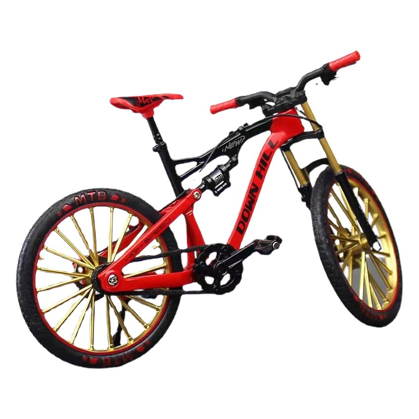 Aleación bicicleta modelo simulación montaña downhill carreras mini modelo coche metal juguete coche decoración colección