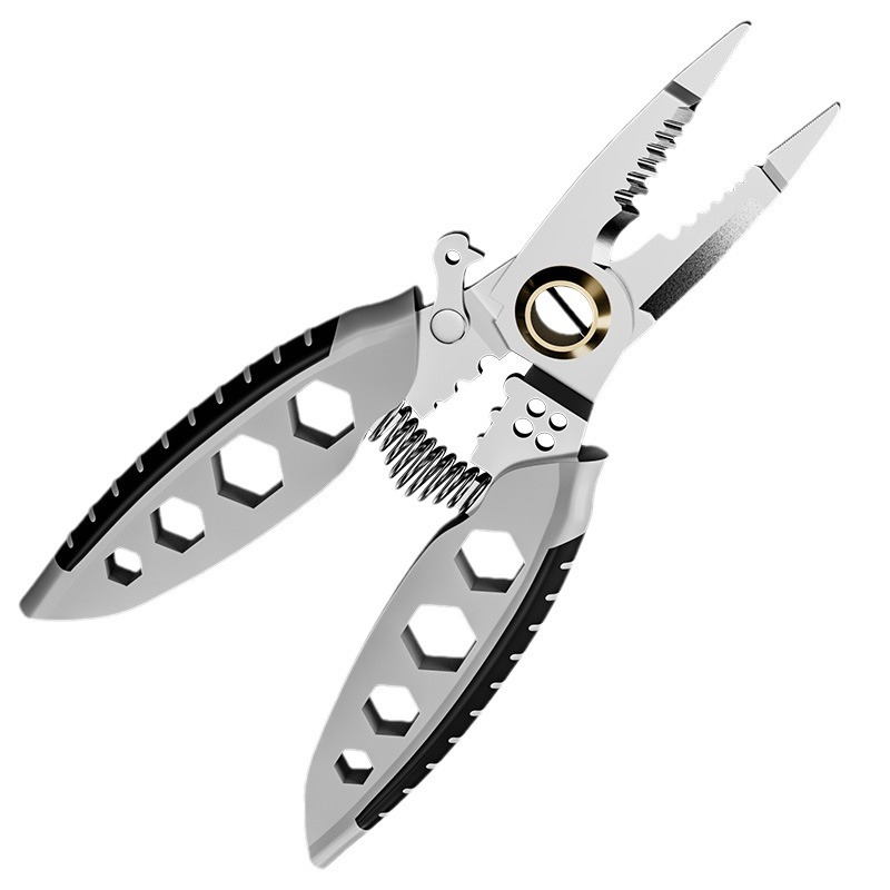 Alicates para herramientas transfronterizas, alicates para pelacables, electricistas de grado industrial, alicates para pelacables multifuncionales de 7 pulgadas y 25 en uno