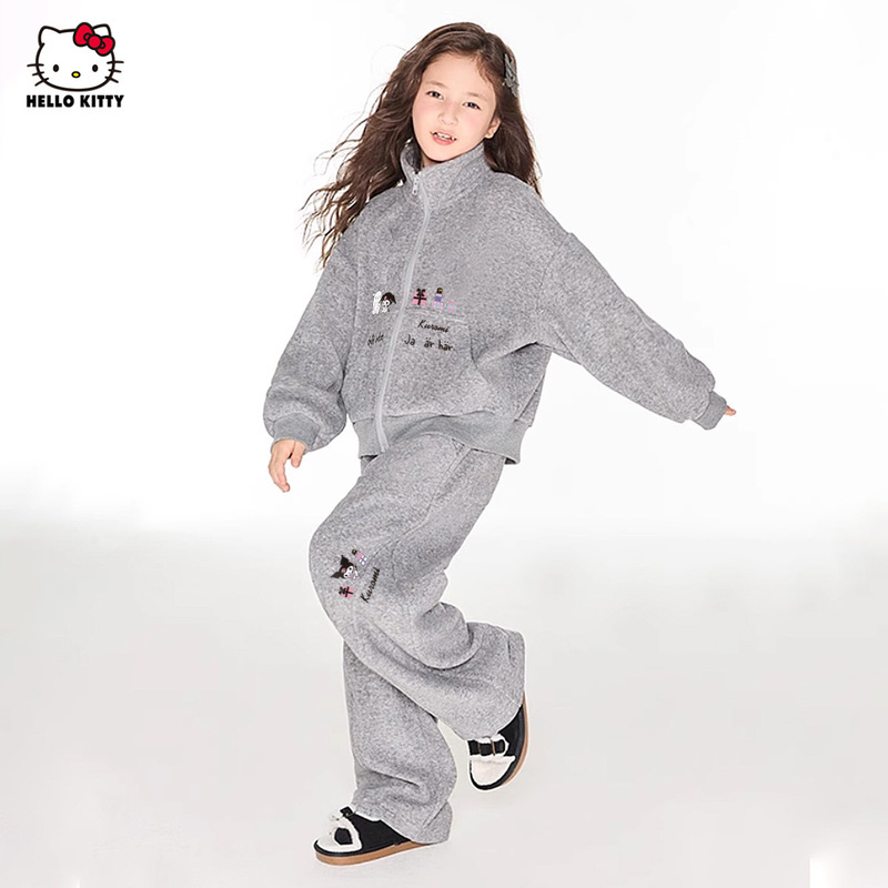 HelloKitty凯蒂猫女童秋季休闲套装2025新款韩版洋气小女孩两件套|undefined