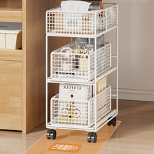 办公室桌下置物架书架子落地抽屉式书包收纳柜移动工位小推车