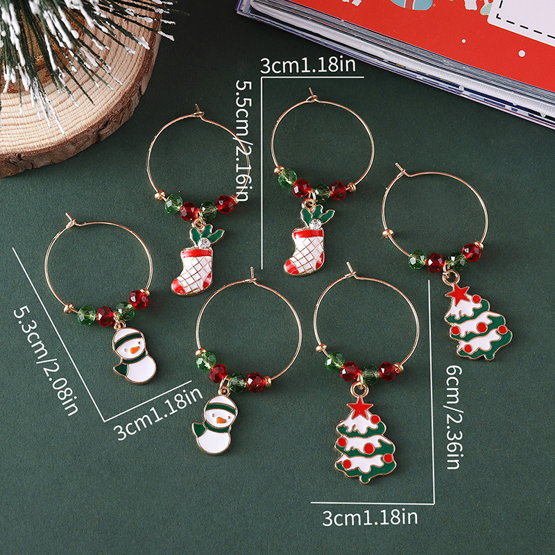 23g Weight Travel, Daily Occasion Christmas Festival Women's Gender Cute Style Cute Earring Sets 2