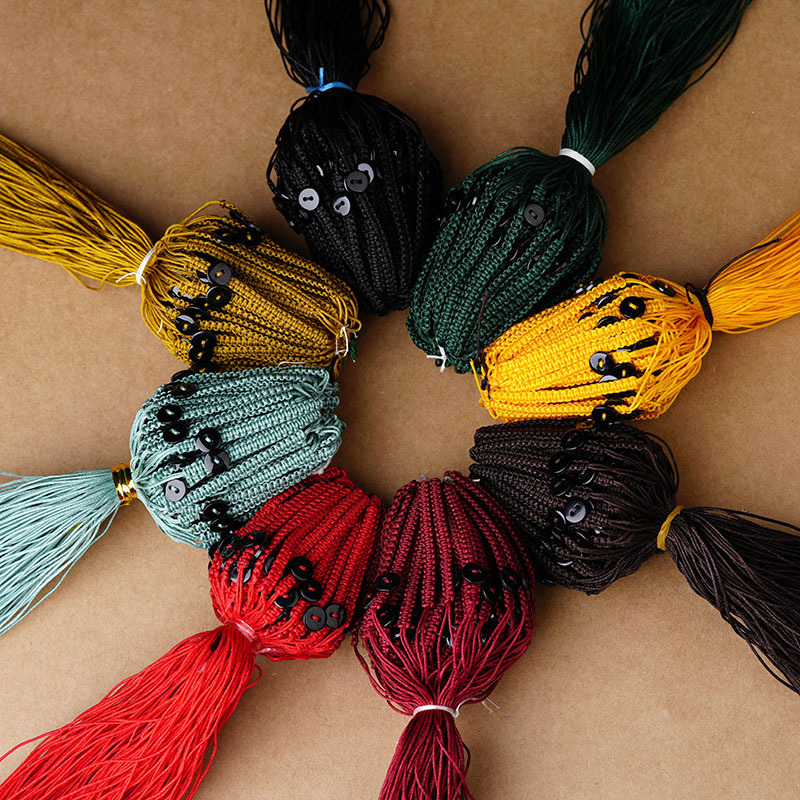 Flat Knot Braided Rope, Flat Knot with Live Buckle, Hand-Woven Keychain Pendant Rope, Ancient Style Semi-Finished DIY Decorative Accessories