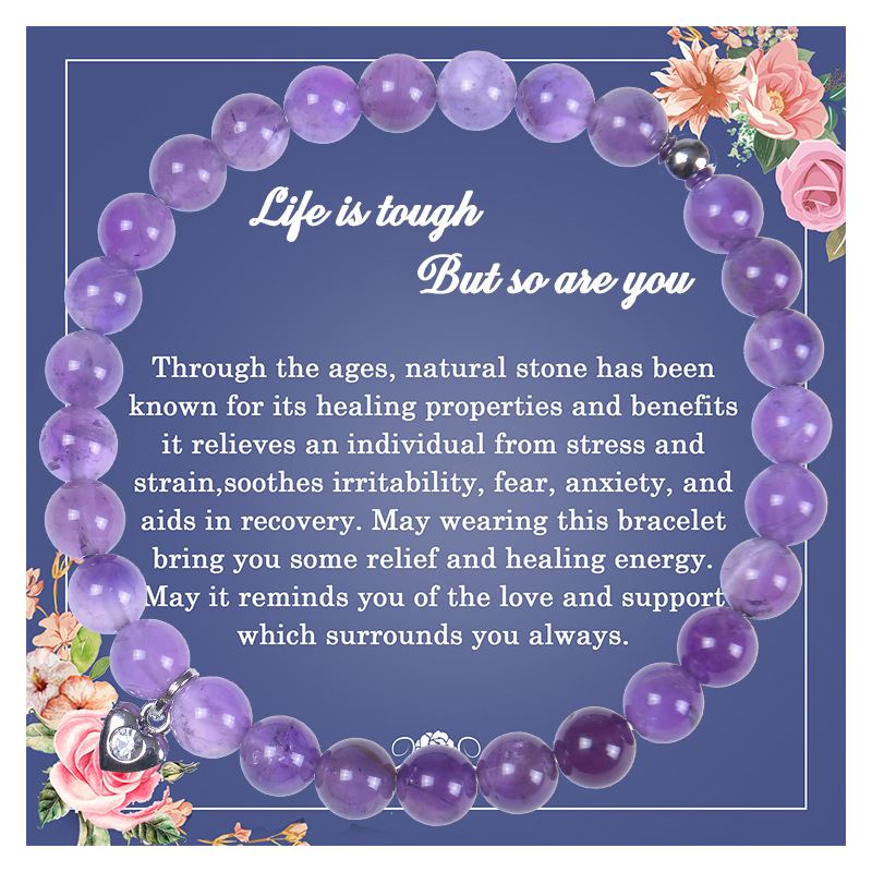 Fashion Heart Shape natural stone Agate Beaded Bracelets 1 Piece