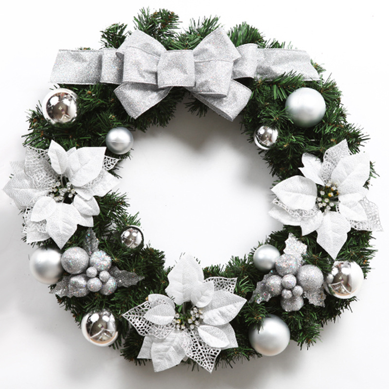 Decoraciones de navidad 50CM guirnalda de navidad decoración de la ventana colgante de navidad de oro decoración al por mayor transfronteriza