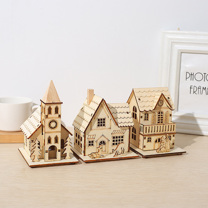 Christmas Decorations, Luminous Cabin, Snow House, Christmas Tree Decoration, DIY Gifts, Window Decorations Christmas Decorations, Luminous Cabin, Snow House, Christmas Tree Decoration, DIY Gifts, Window Decorations