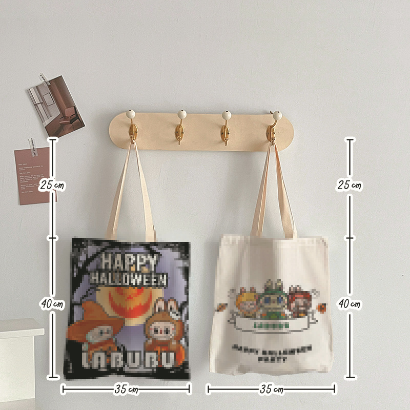 2025 New Halloween Canvas Bag for Women, Large Capacity, Stylish Cartoon Tote Bag, Portable Niche Bag for Students 2025 New Halloween Canvas Bag for Women, Large Capacity, Stylish Cartoon Tote Bag, Portable Niche Bag for Students